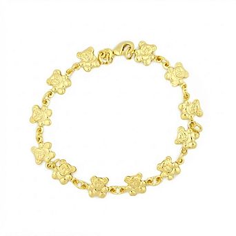 RMZ GOLD NYC 14k Gold Teddy Bracelet 7.5 "
