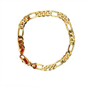 RMZ GOLD NYC 18k Gold Filled Figaro Link Bracelet