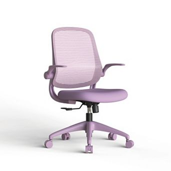 Ergonomic Office Chair with Flip-Up Armrests & Mesh Back, Comfortable for Office Workers & Students