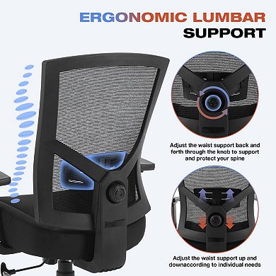 Big and Tall Office Chair 600lbs, Ergonomic Lumbar Support, Breathable Mesh, for Office, Gaming