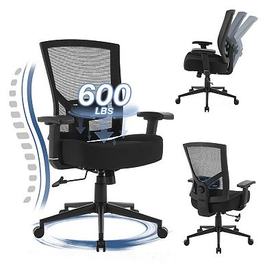 Big and Tall Office Chair 600lbs, Ergonomic Lumbar Support, Breathable Mesh, for Office, Gaming