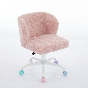 Adjustable Swivel Desk Chair, Breathable Non-Shed Fabric for Vanity, Home Office & Kids Room Use
