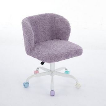 Adjustable Swivel Desk Chair, Breathable Non-Shed Fabric for Vanity, Home Office & Kids Room Use