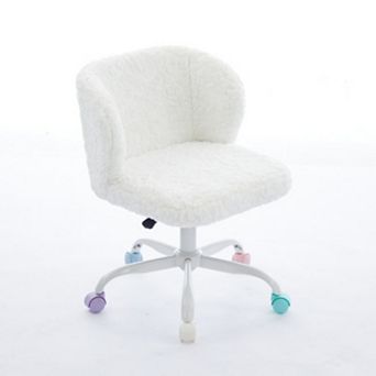 Adjustable Swivel Desk Chair, Breathable Non-Shed Fabric for Vanity, Home Office & Kids Room Use