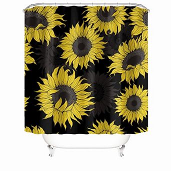 Beautiful Sunflower Shower Curtains for Bathroom Waterproof Decor 72x72 Inch