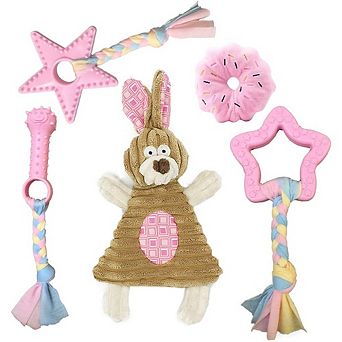 Puppy Teething Toy Set, Crinkle Chew & Interactive Dog Toys