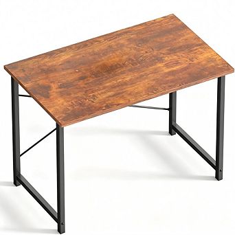 YIORTWO Reversible Storage Pocket Computer Desk Heavy Duty Steel Frame Home Workstation