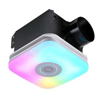 Moooni Bathroom Exhaust Fan with Bluetooth Speaker, 110 CFM 1.0 Sone, Vent Fan with 3-Color Light