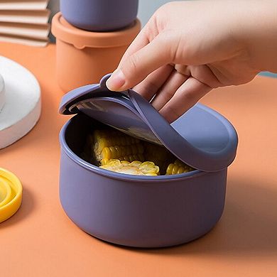 24oz Silicone Food Storage Containers Silicone Bowl With Lid Non-Slip