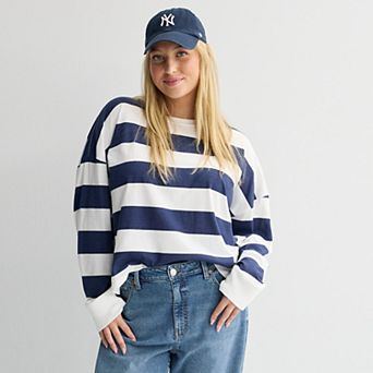 Juniors' Plus Size SO® Boxy Crop Long Sleeve Top