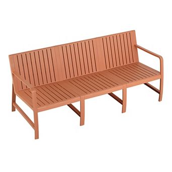 KWPZQEB Outdoor Ventilated Slat Design 3-Seater Sofa, Easy Assembly