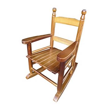 KWPZQEB Solid Wood Rocking Chair with Armrest for Outdoor