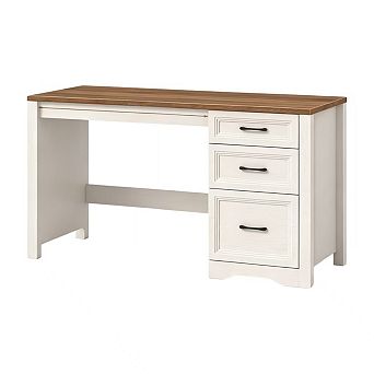 55" Farmhouse Executive Desk with 3 Drawers, File Cabinet & Storage, Home Office