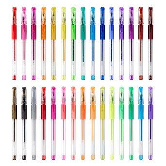 KINGART Gel Pens - Comfort Grip - 30 Glitter Colors