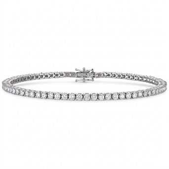NaturaLux™ Sterling Silver 2 1/6 Carat T.W. Lab-Grown Diamond Bracelet
