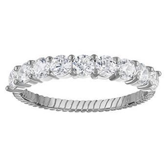 Sterling Silver 1 Carat T.W. Lab-Grown Diamond Band