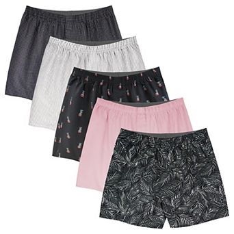 Set of 5 Mens Cotton Woven Button Fly Underwear