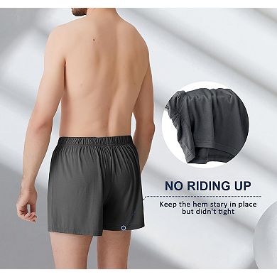 3-Pack Men's Classic Loose Stretch Boxer Shorts Soft Comfortable Underwear