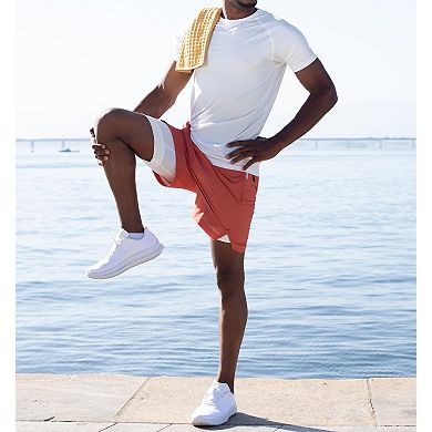 Mens 2 In 1 Quick Dry Workout Athletic Gym Running Shorts With Pockets