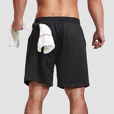 5-Pack Mens Athletic Workout Shorts Dry Fit Mesh With Pockets