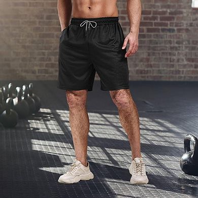 5-Pack Mens Athletic Workout Shorts Dry Fit Mesh With Pockets