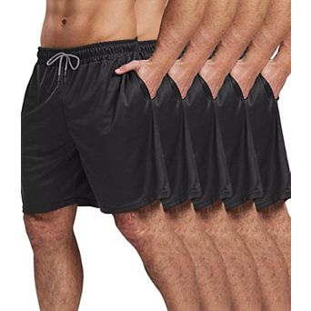 5-Pack Mens Athletic Workout Shorts Dry Fit Mesh With Pockets