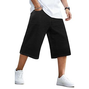 Men's Loose Fit Baggy Denim Shorts Casual Streetwear Comfort