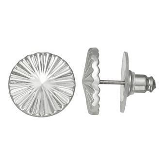 Napier Silver Tone Texture Stud Earrings
