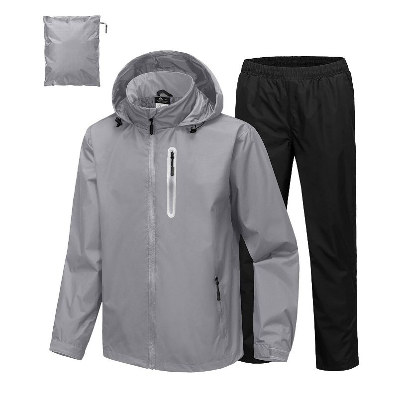 Men's Waterproof Golf Rain Suit Jacket Pants Lightweight Breathable ...