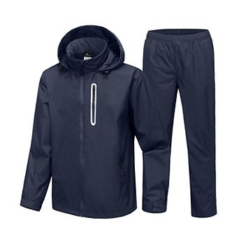 Men's Waterproof Golf Rain Suit Jacket Pants Lightweight Breathable Windproof