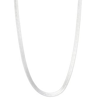 Napier Silver Tone Polished Chain Effect Collar Necklace