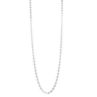 Napier Silver Tone Polished Chain Effect Strand Necklace