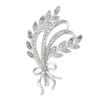 Napier Silver Tone Branch Leaves Pin