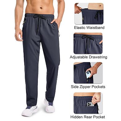Men's Athletic Jogger Pants Quick Dry Water Resistant Breathable Hiking Workout
