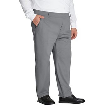 Big And Tall Stretch Casual Pants Elastic Waist Zip Fly Slacks