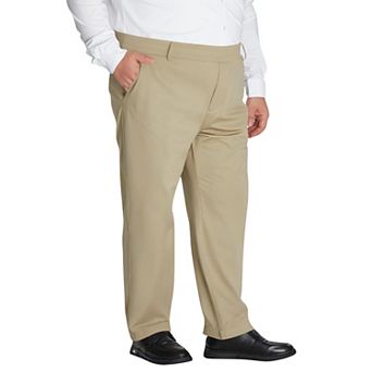 Big And Tall Stretch Casual Pants Elastic Waist Zip Fly Slacks