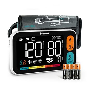 Meraw Automatic Bluetooth App Blood Pressure Monitor with Large Cuff (Dual User)