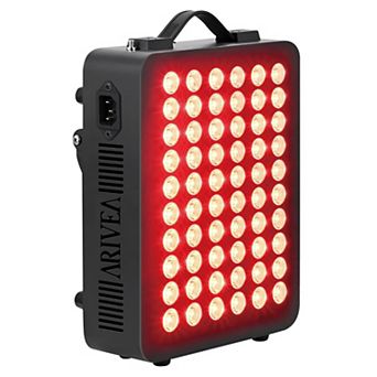 ARIVEA Red Light Therapy Panel with Near Infrared LED Light for Full Body Wellness, Skin Care, Black