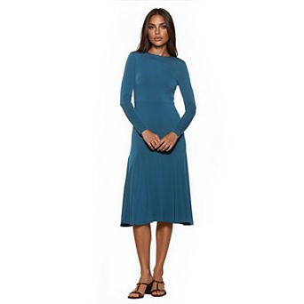 Women's ALEXIA ADMOR Fit And Flare Mermaid Dress With Long Sleeves