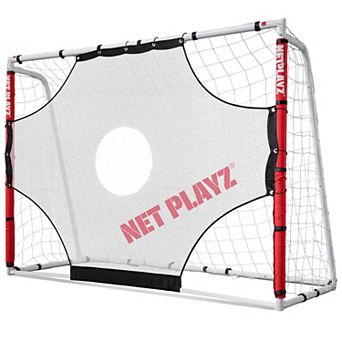 Net Playz 7 x 5 ft Metal Soccer Goal with Target Net