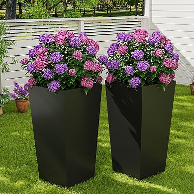 2-Pack 30 Inch Square Self Watering Planter