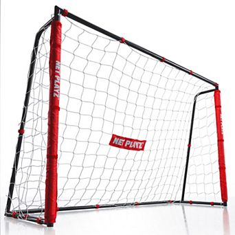 Net Playz Metal Soccer Goal 6 x 4 Ft. Net Backyard Training Goal