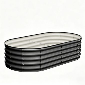 8x2x1FT Oval Planter Box for Outdoor Vegetable