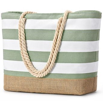 Beach Tote Bag Canvas Waterproof Travel Pool