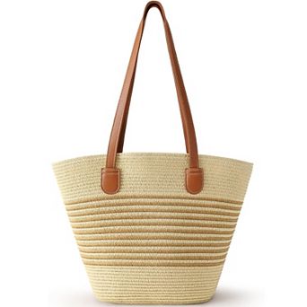 Women Straw Tote Beach Shoulder Bag Vacation Purse