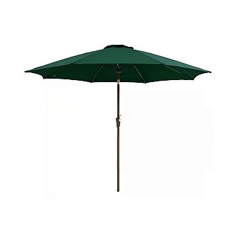 10FT Patio Market Umbrella with 8 Sturdy Ribs - Easy Crank & Push Button Tilt