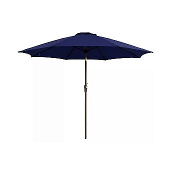 10FT Patio Market Umbrella with 8 Sturdy Ribs - Easy Crank & Push Button Tilt