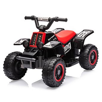 6V Kids Electric ATV Quad for Toddlers 1-3 1.76MPH Rubber Handles Push Button Accelerator Ride-On