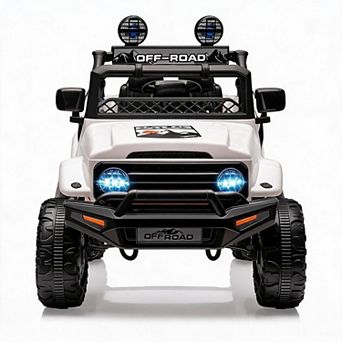 12V 2-Seater Kids Electric Truck Remote Control 4-Wheel Suspension LED Music Horn 3 Speeds Toy