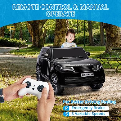 24V 2-Seater Kids Electric Car Parent Remote 3 Speeds LCD Storage Box Lockable Doors MP3 Player